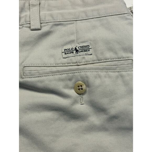 Polo Ralph Lauren Casual 100% Cotton Chino Slacks Pants Trousers Men 40x32 Beige - Picture 4 of 9